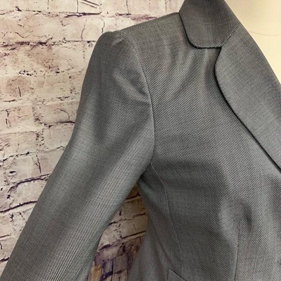 Ann Taylor Black Print Wool Silk Lined Blazer - Picture 5 of 14